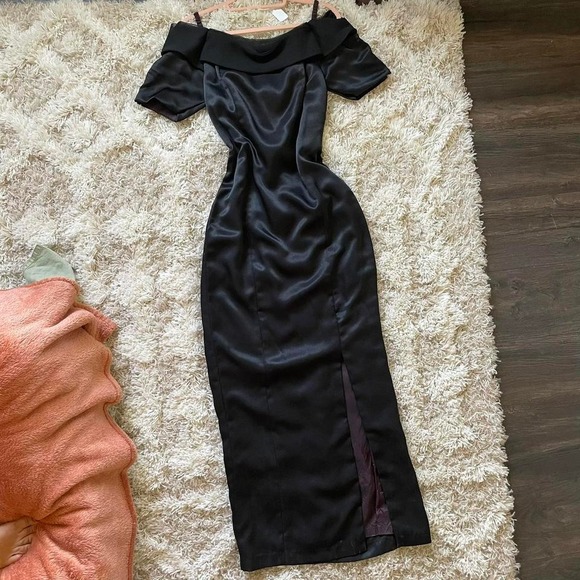 Dresses & Skirts - Vintage 80s / 90s Formal Prom Gala‎ Off the Shoulder Coquette Gown